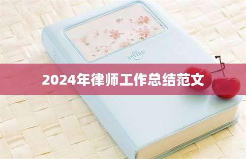 2024年律师工作总结范文