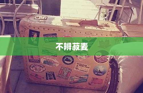 不辨菽麦