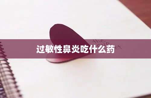 过敏性鼻炎吃什么药
