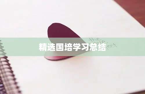 精选国培学习总结