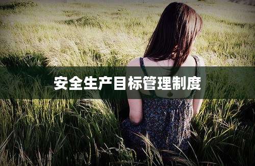安全生产目标管理制度