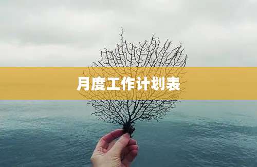月度工作计划表