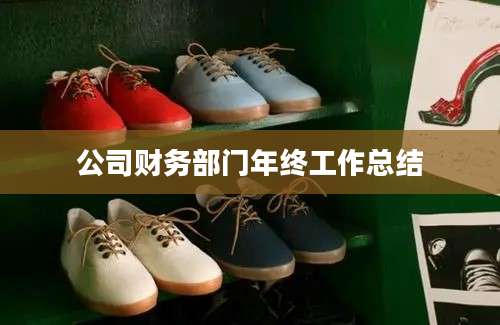 公司财务部门年终工作总结