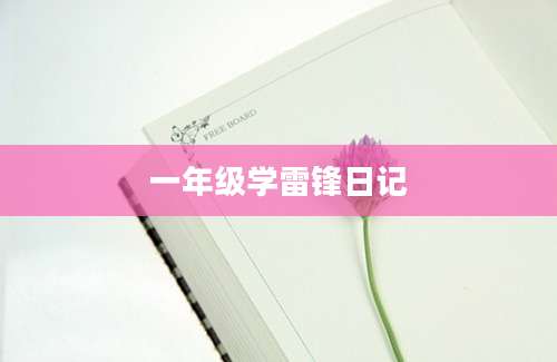一年级学雷锋日记