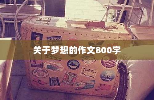 关于梦想的作文800字