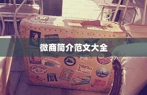 微商简介范文大全