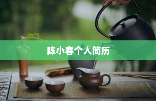 陈小春个人简历