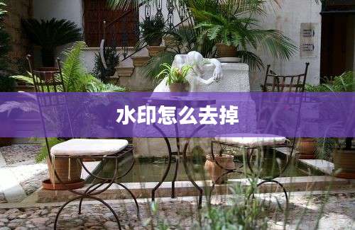 水印怎么去掉