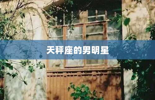 天秤座的男明星
