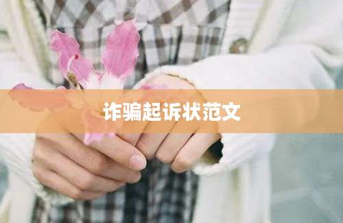 诈骗起诉状范文