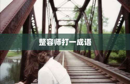 整容师打一成语