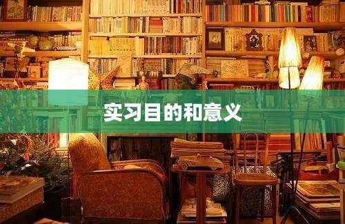 实习目的和意义