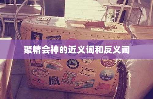 聚精会神的近义词和反义词