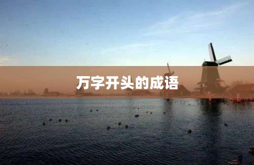 万字开头的成语