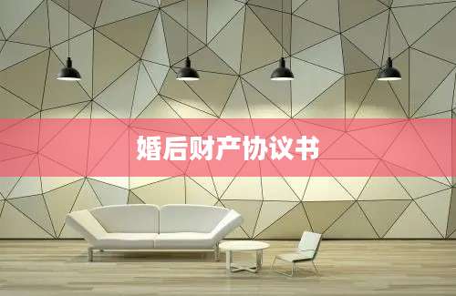 婚后财产协议书