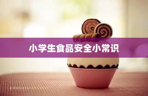 小学生食品安全小常识