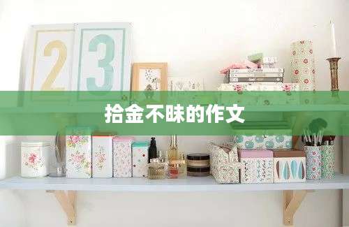 拾金不昧的作文