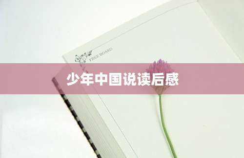 少年中国说读后感