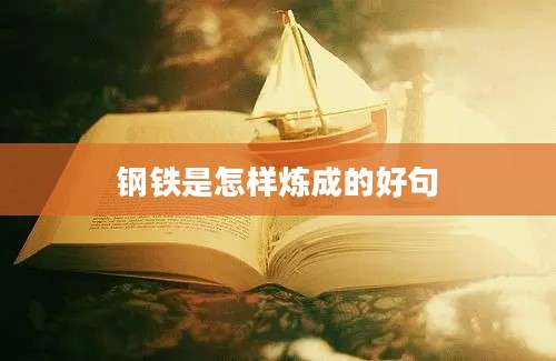 钢铁是怎样炼成的好句