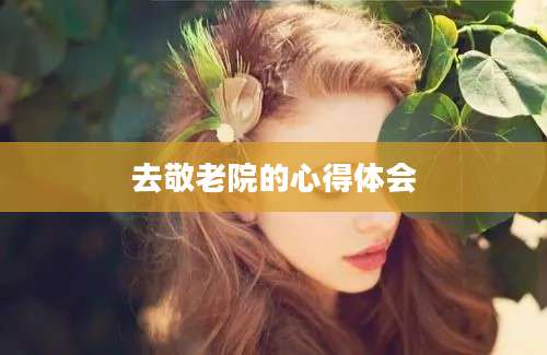 去敬老院的心得体会