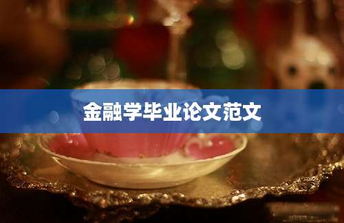 金融学毕业论文范文