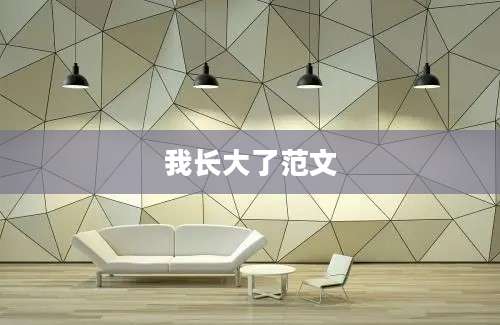 我长大了范文