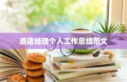 酒店经理个人工作总结范文