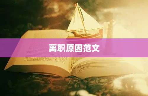 离职原因范文
