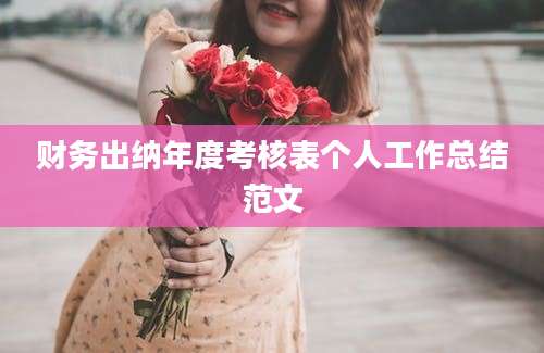 财务出纳年度考核表个人工作总结范文