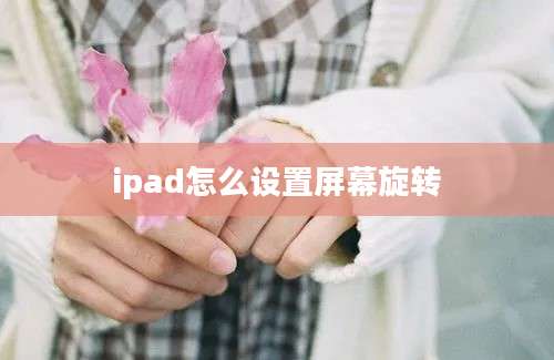 ipad怎么设置屏幕旋转