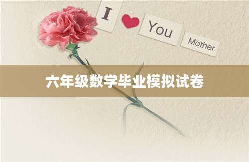 六年级数学毕业模拟试卷