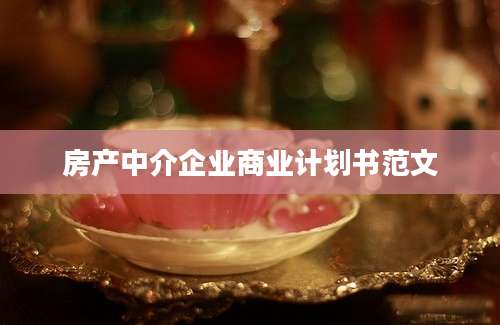 房产中介企业商业计划书范文