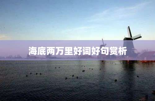 海底两万里好词好句赏析