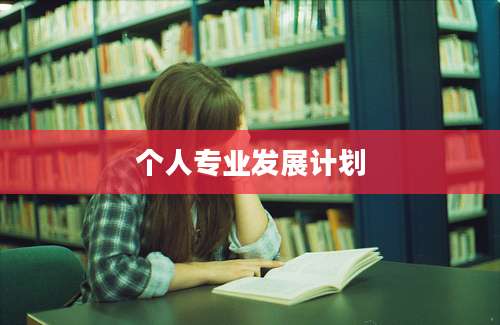 个人专业发展计划