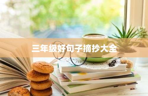 三年级好句子摘抄大全