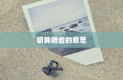 明眸皓齿的意思