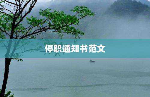 停职通知书范文