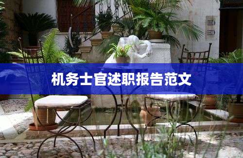 机务士官述职报告范文