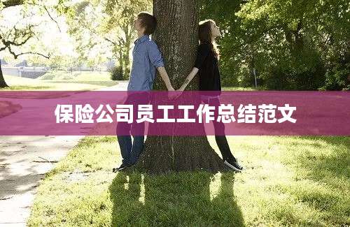 保险公司员工工作总结范文