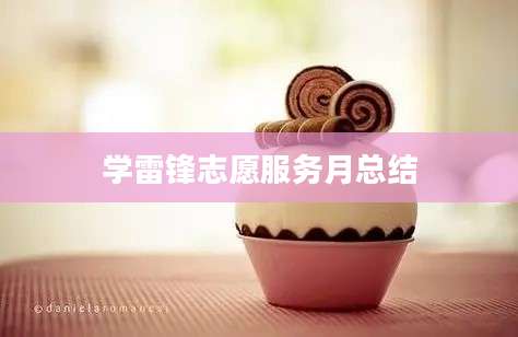 学雷锋志愿服务月总结