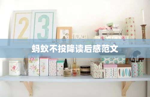蚂蚁不投降读后感范文