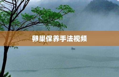 卵巢保养手法视频