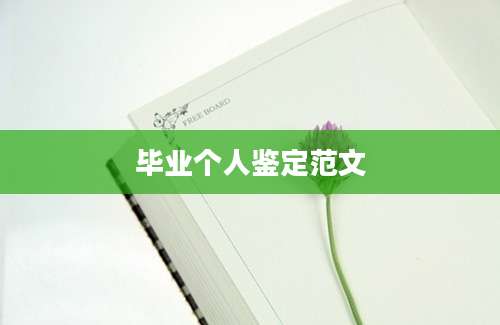 毕业个人鉴定范文