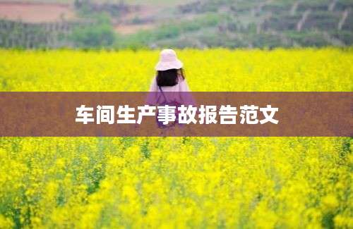 车间生产事故报告范文