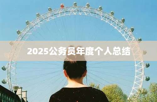 2025公务员年度个人总结