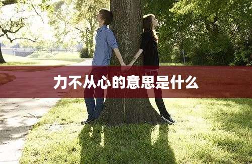 力不从心的意思是什么