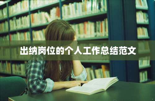出纳岗位的个人工作总结范文