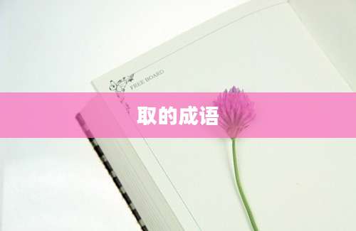 取的成语