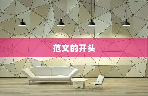 范文的开头