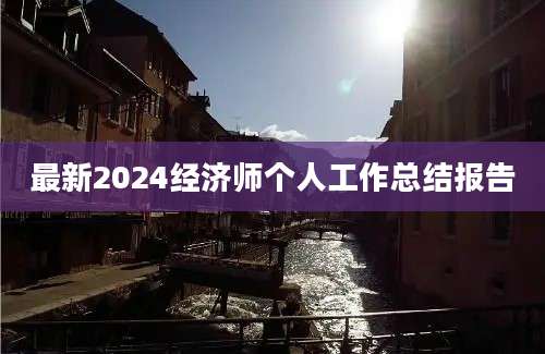 最新2024经济师个人工作总结报告